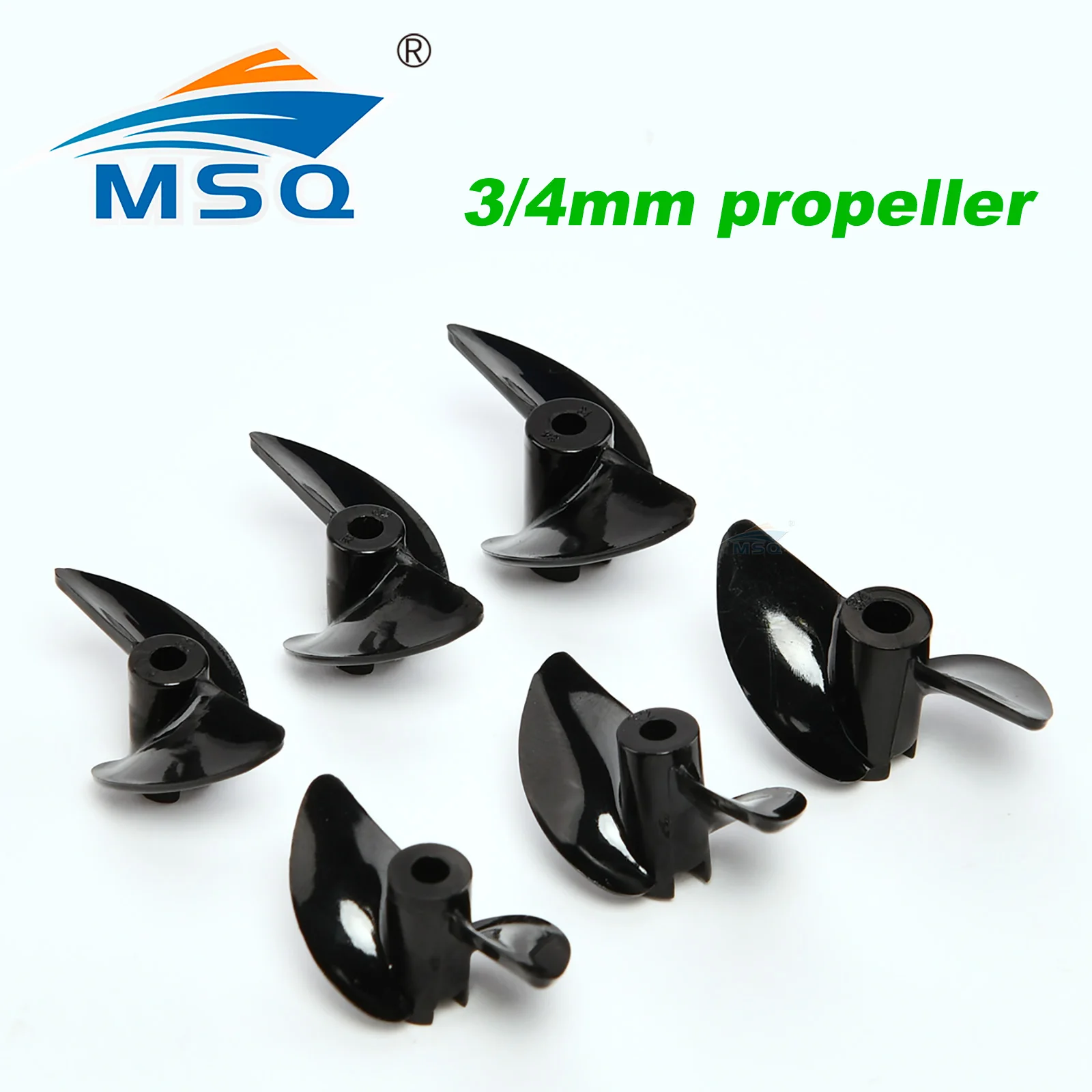 One pc RC Boat Oar 2-blades propeller D30/32/34/36/38/40 two blades high-strength Screwpropeller for 3mm/4mm Rc Prop Shaft