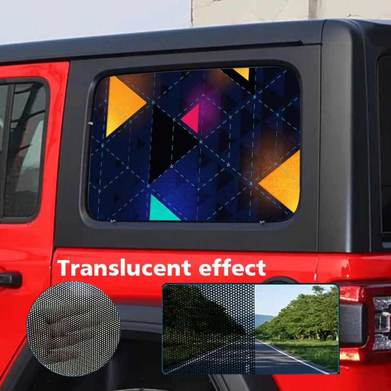 

Наклейка на боковое окно из двух частей с односторонней видимостью для лучшей конфиденциальности. Отображение нескольких шаблонов