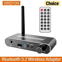 HIFI Bluetooth 5.2 Audio Receiver DAC Coaxial Digital To Analog Converter 3.5mm AUX RCA Mic U-Disk Jack Stereo Wireless Adapter