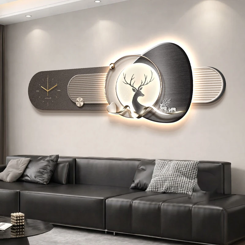 Modern Creative LED Wall Clock Lamps Mural Lighting Corridor Living Room Entrance Staircase Lustre Indoor Home Decoration Lights