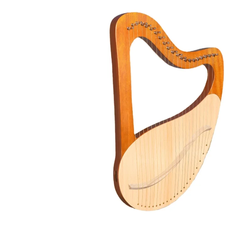 21-String Mahogany Lyra Portable Acoustic Guitar Beginner Spruce Harp Lyre - Image 2