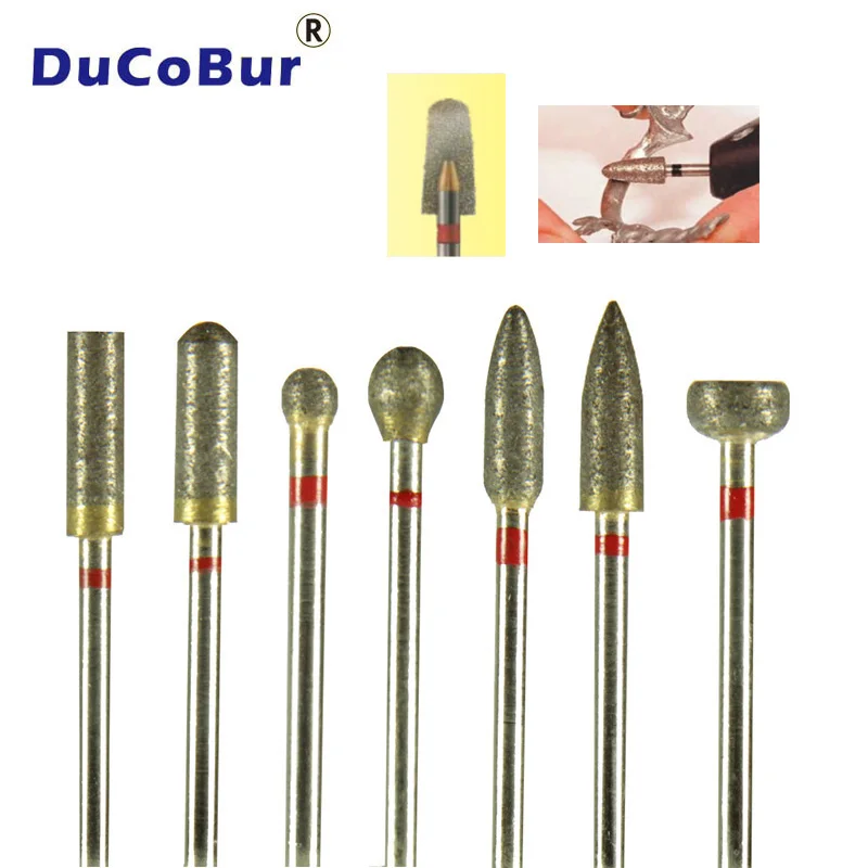 

1 Piece Dental Fully-sintered Diamond Burs Red Fine for Metal Extremely Durable Grind Polish Smoothly Dentistry Grinding Drill