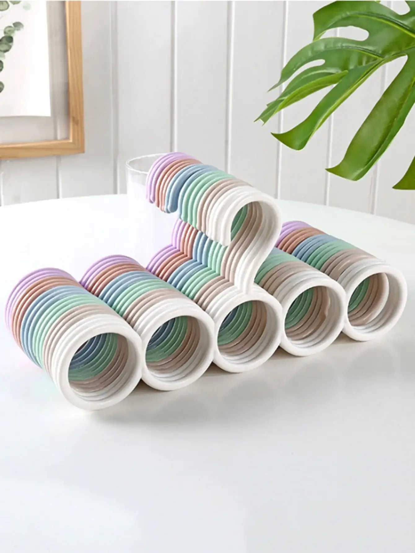 1pc Plastic Solid Pants Hanger,Multifunctional Hanger Pants Hanger Scarf Storage Hange