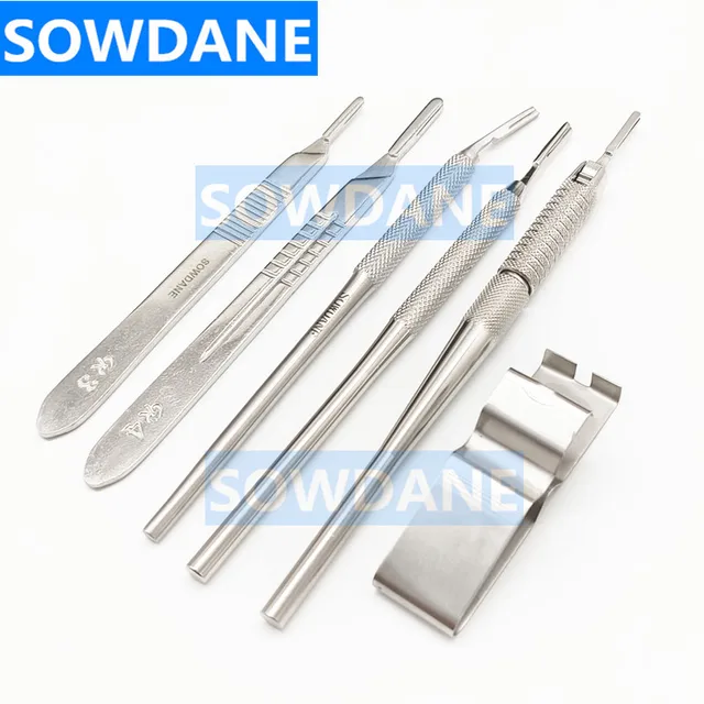 Wysokiej jakości uchwyt do skalpela dentystycznego ze stali nierdzewnej No.3 uchwyt do ostrza dentystycznego Dental Oral Hilt Surgical Tool