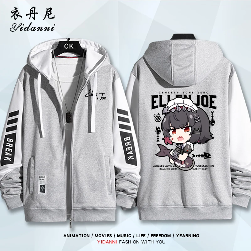 2025 NEW Zenless Zone Zero Ellen Joe Costum Long Sleeve Print Jacket Zipper Hoodie Women Men FashionHooded Costumes Couple Gift