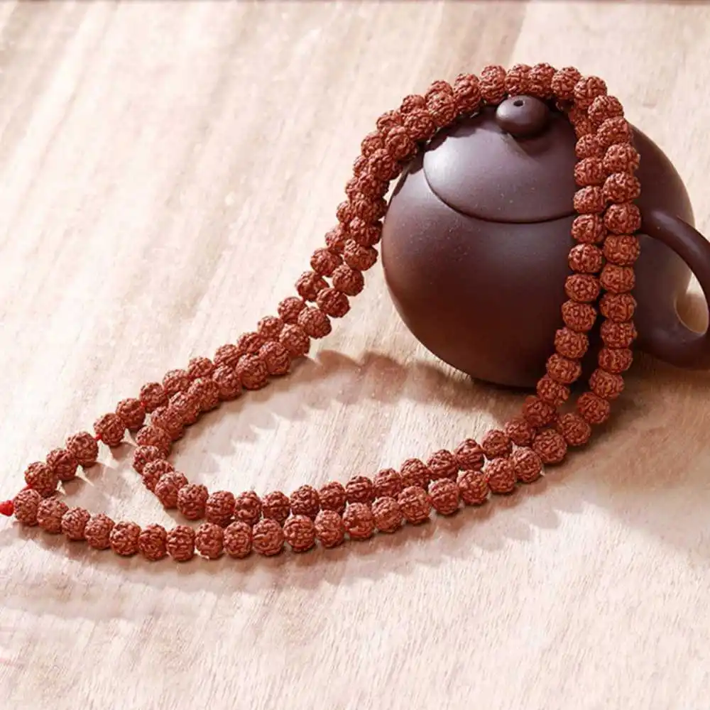 8MM RUDRAKSHA FACE RUDRAKSH MALA NEPAL 109 BEADS PRAYER YOGA Chain Chakra Yoga Wristband Beaded Bless Men