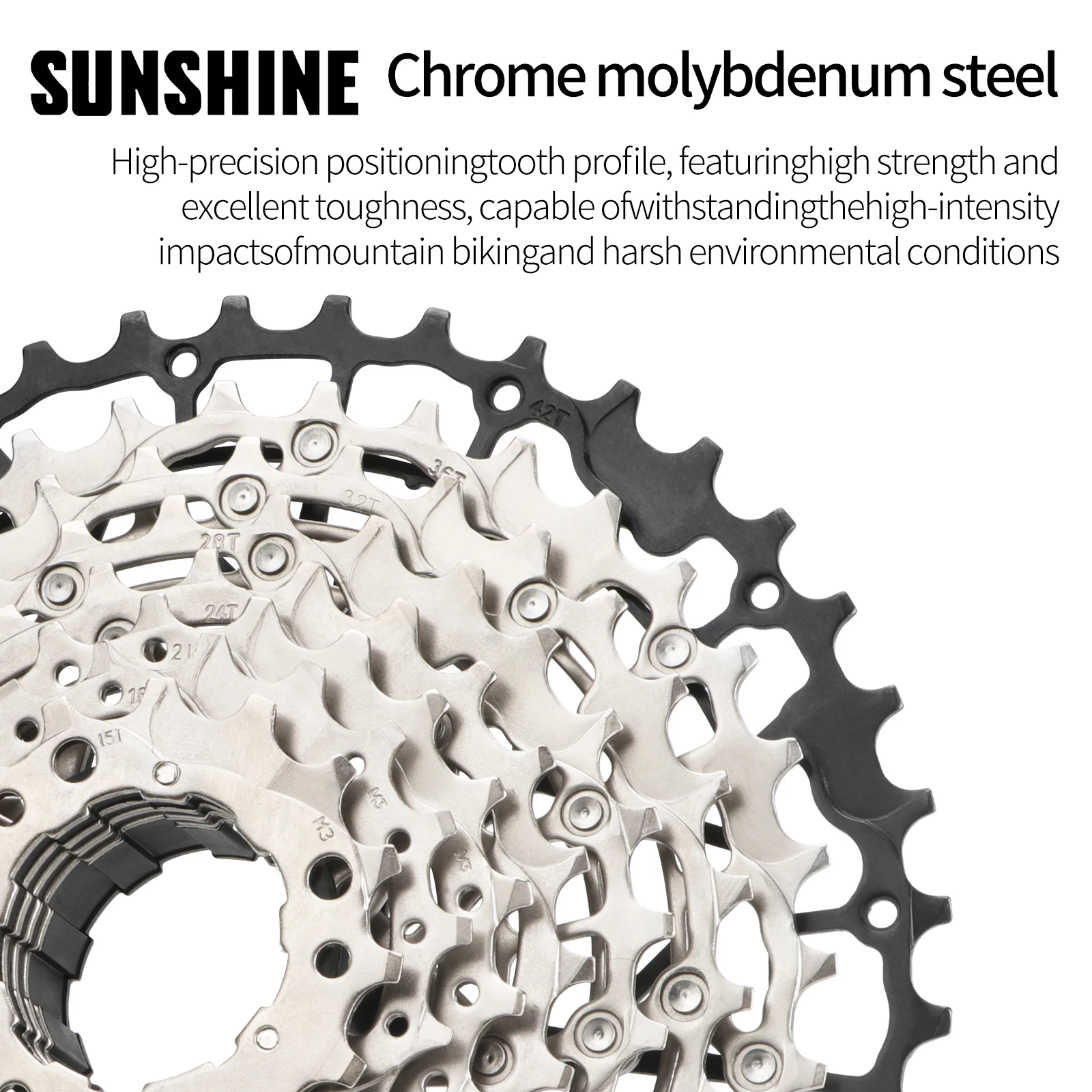 SUNSHINE Ultra-light Mtb Bicycle Cassette 10 11 12 13 Speed 108 Sounds Steel Flywheel For SHIMANO HG 11-42T 11-46T 11-50T