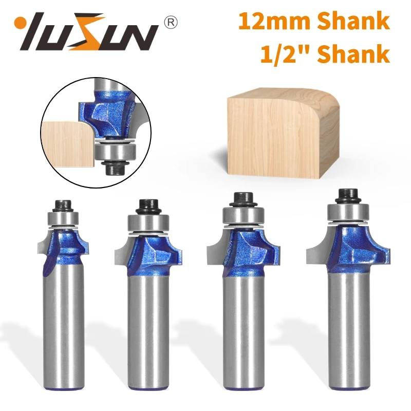 YUSUN Corner Round Bit Rounding Cover Router Bit Alloy Tungsten Carbide Woodworking Milling Cutter For Wood Bit Face Mill Tools