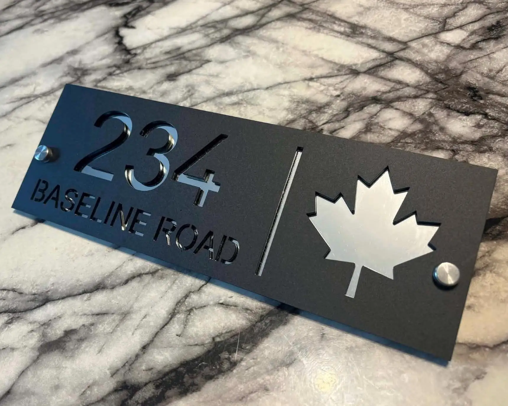 

Custom Modern Address Sign, Mirror Acrylic House Numbers, Laser Cut Outdoor Address Plaque, weatherproof plaque