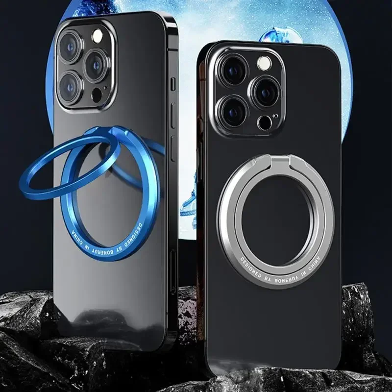 Universal Magnetic Phone Ring Holder 360° Rotation Foldable Stand for MagSafe Compatible Phones view 5
