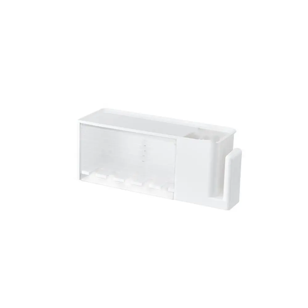 Plastic Toothbrush Storage Rack Dustproof Punch-free Toothbrush Toothpaste Holder Wall Mounted with Cover