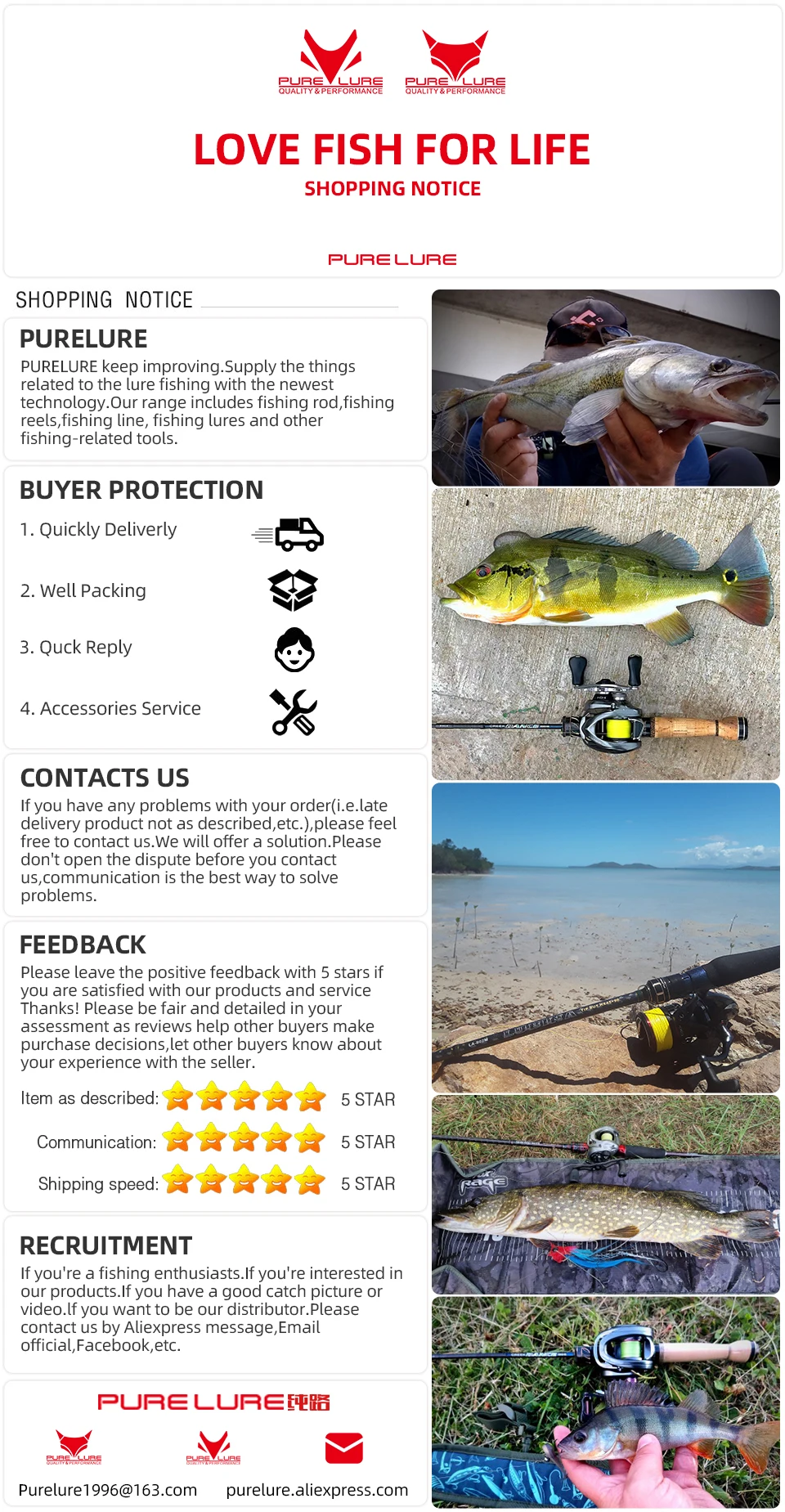 PURELURE GRUPLA Spinning Casting Rod High Carbon Universal Long Throwing Fishing Rod in FUJI Accessories Fast