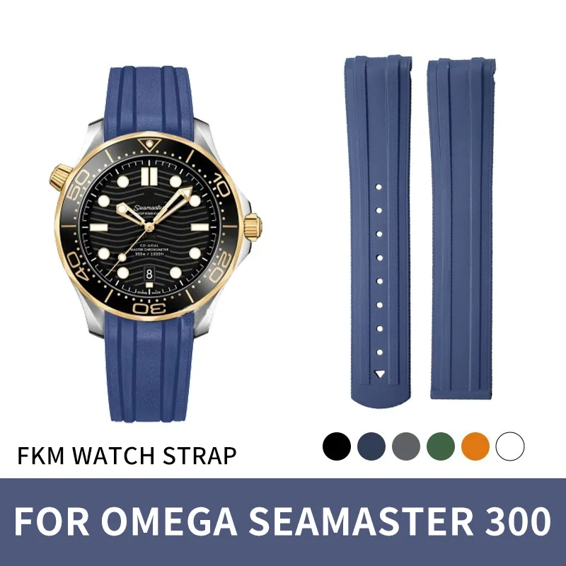 

FOR OMEGA SEAMASTER 300，FKM WATCH STRAP