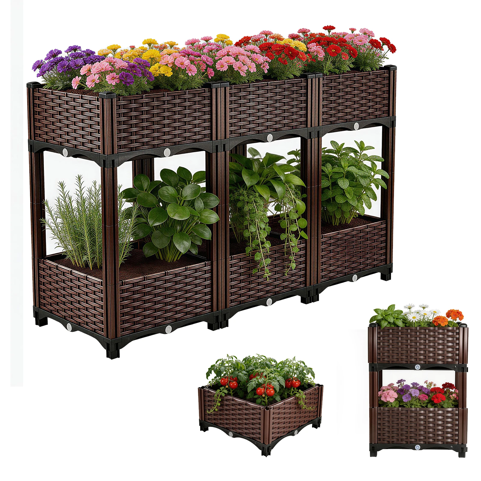 Planter Raised Metal - Large Raised Garden Bed with Legs