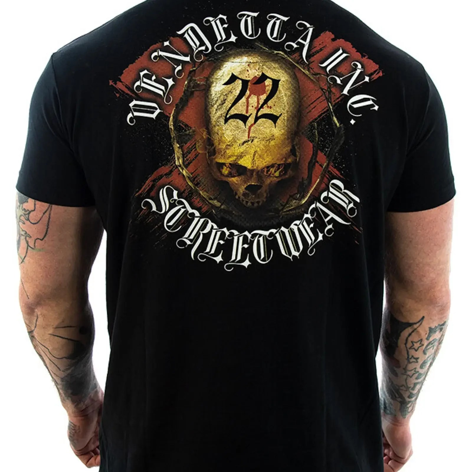 Vendetta Inc Herren Rundhals kurzarm T Shirt Blood 22 1050 schwarz Neu vintage Washed Breathable Stretched Unisex graphic