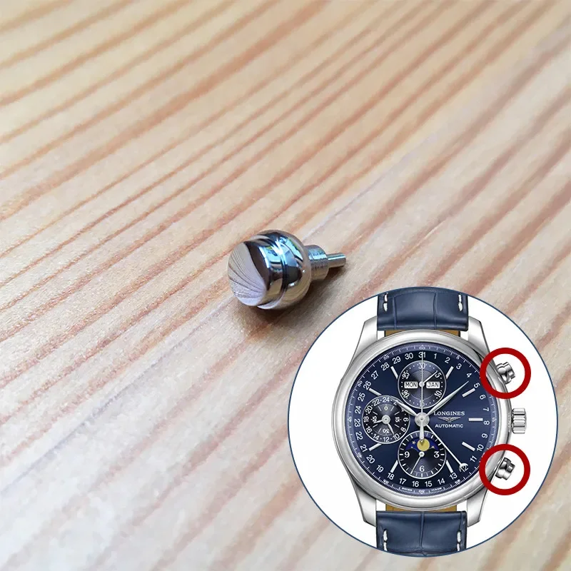Steel Pusher Button for Longines Master Collection L2.773 Automatic Watch