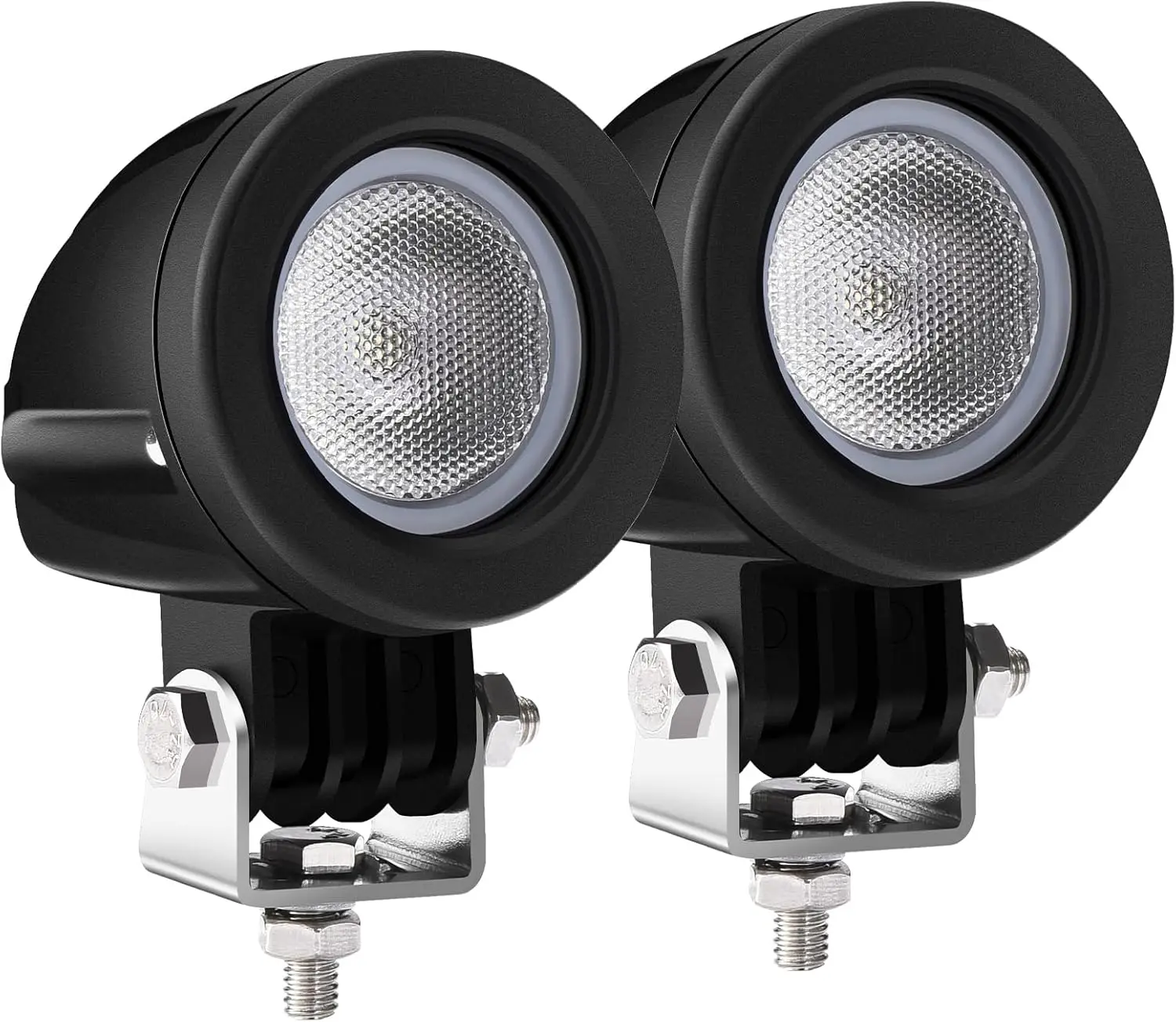 

2Pcs 10W 2 Inch Round Flood Mini LED Driving Work Light for Motorcycle Dirt Bike Off-Road Vehicles Pickup Truck UTV ATV