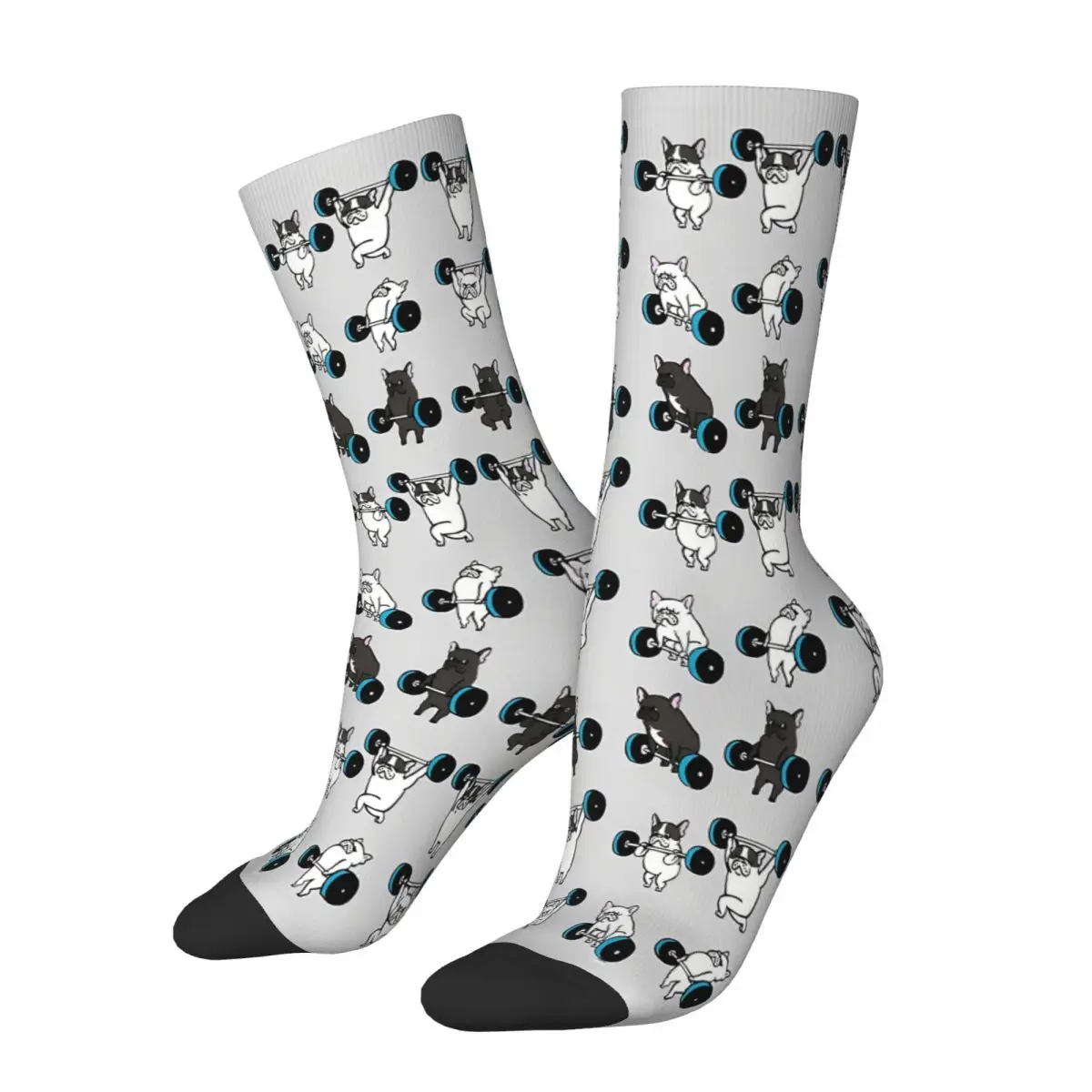 FRENCH BULLDOG Animal LIFTING Weightlifting Socks Male Mens Women Spring Stockings Printed