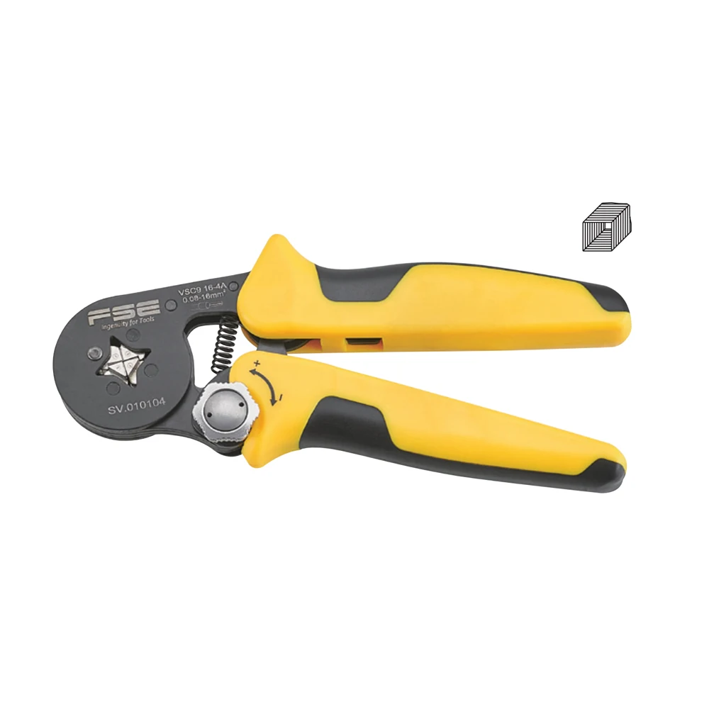 VSC9-16-4A 0.08-16mm^2 23-5AWG Adjustable Precise Crimp Pliers Tube Bootlace Terminal Crimping Hand Tool HSC9-16-4A