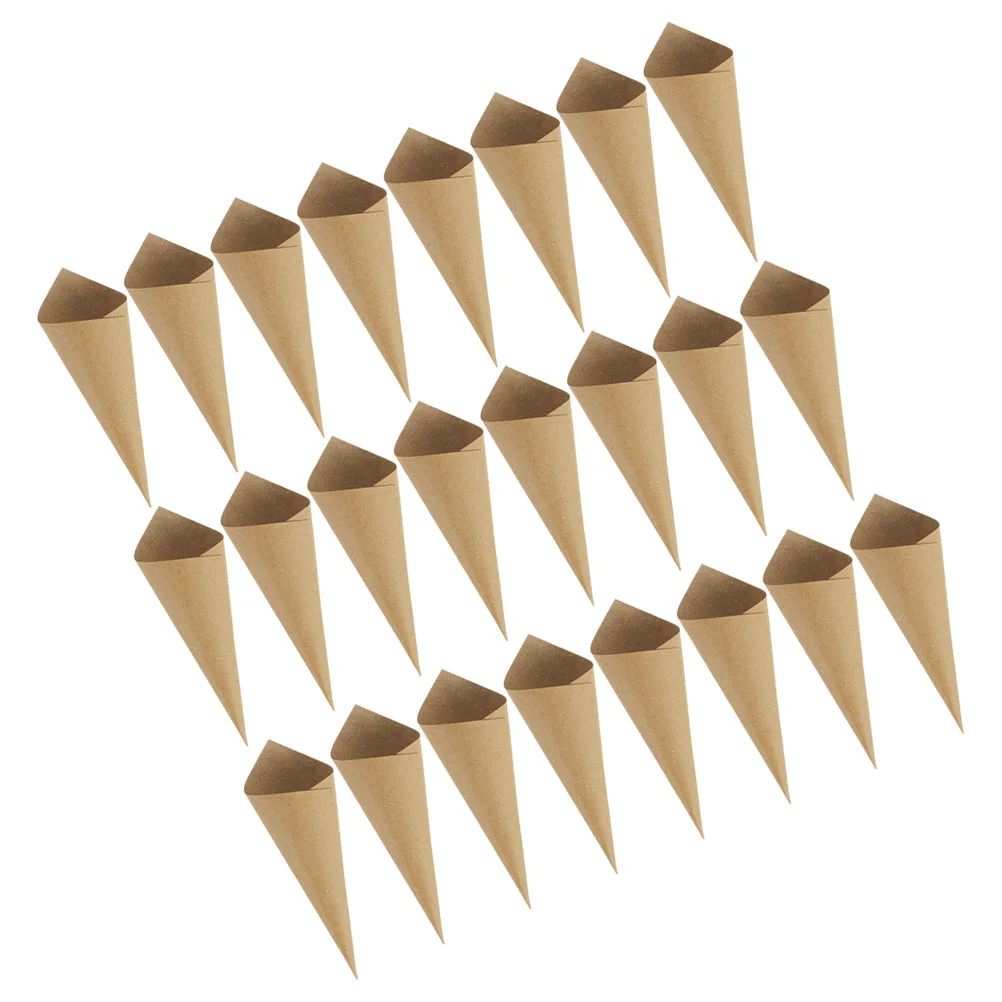 90pcs Wedding Confetti Petal Kraft Paper Flower Cones Confetti Cones Favor Gifts Paper Cones For Crafting