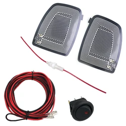 1 Pair DC 12V Heated Automobile Side Mirrors Frost And Condensation Quick Cleaner Left and Right Car Mirror Heating Element