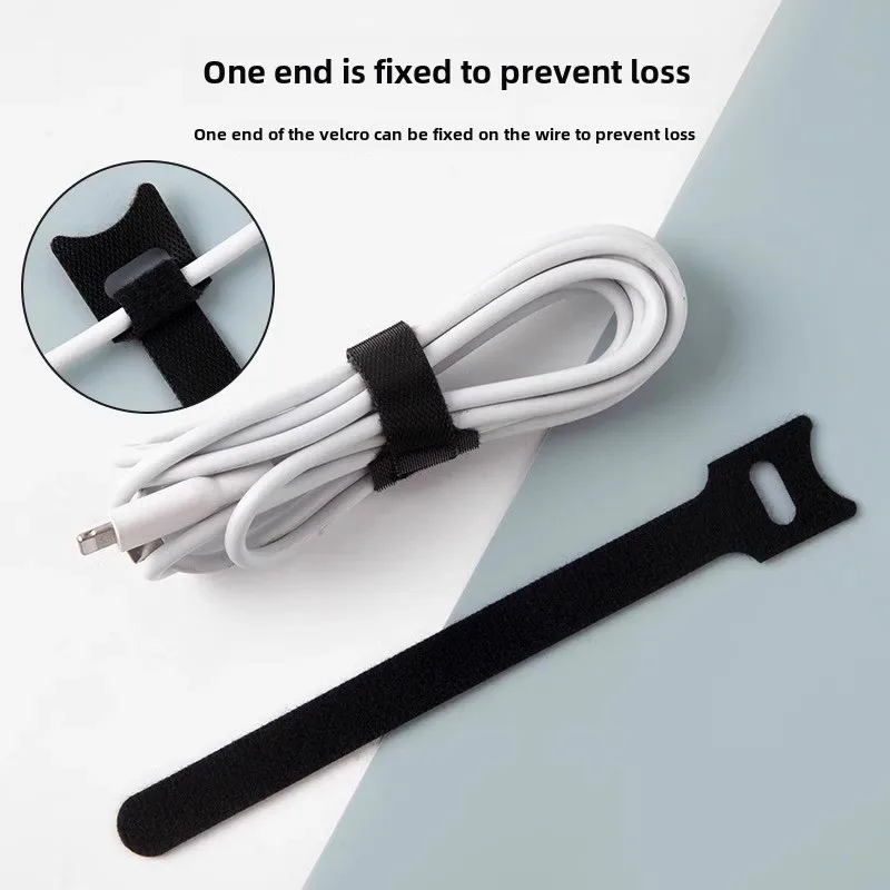 Self Adhesive Velcro Fastener Nylon Fastening Wire Buckle Diy Cable Management Straps Adjustable Cord Buckle Reusable Cable Ties