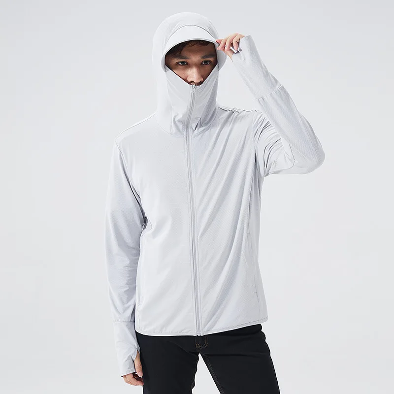 Summer UPF 50+ UV Sun Protection Skin Coats Detachable Hat Ultra-Light Sportswear Hooded Outwear Men Windbreaker Casual Jackets