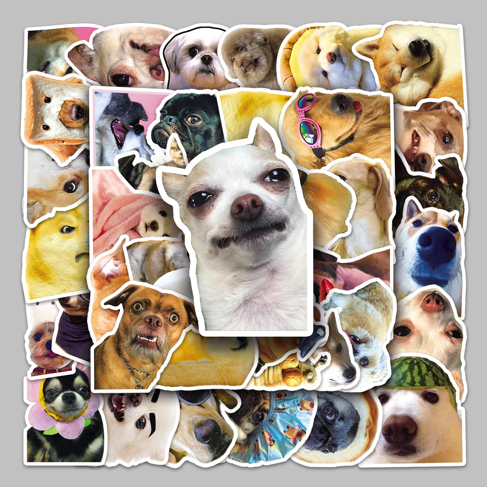 

50Pcs Funny Dogs Stickers Cartoon Cute Decals Toy Stationery Guitar Phone Bicycle Laptop Luggage Car Graffiti Kids Sticker