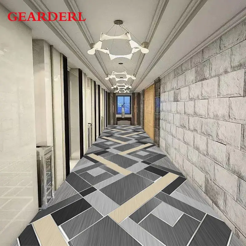 Modern geometric printing carpet, kitchen carpet, bedroom corridor, doormat, non slip, balcony, decorative floor carpet