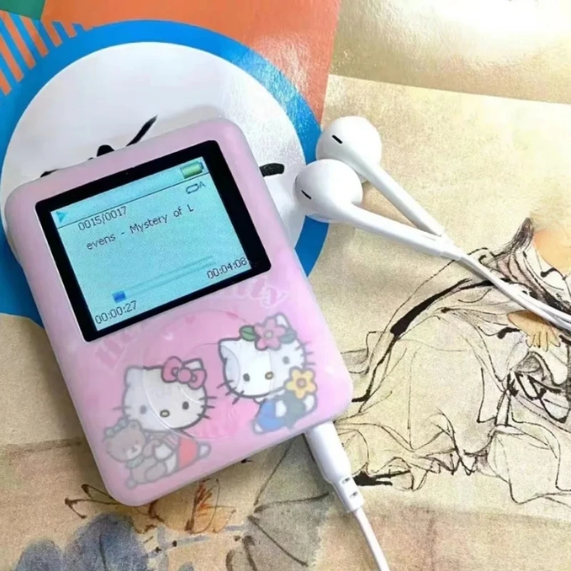 سانريو مرحبا كيتي طالب Mp3 الكرتون الرياضة المحمولة رقيقة جدا موسيقى صغيرة وكمان أنيمي الشكل Kawaii وكمان للموسيقى هدية