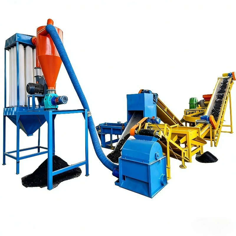 Fully Automatic Tire Recycling Production Line Waste Car Truck Tyre Shredder Machine Rubber Crumb Granulator Plant Steel Wire