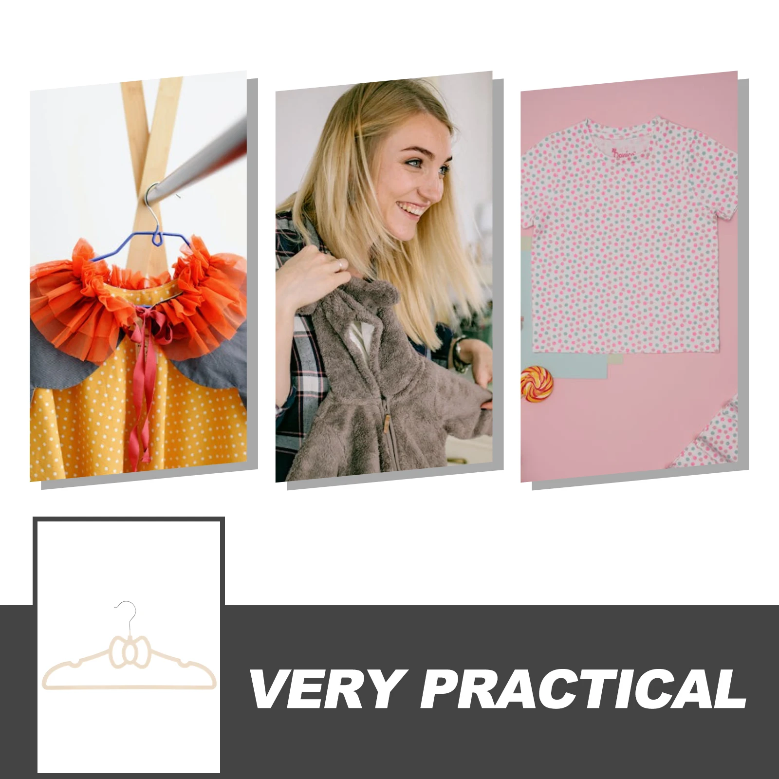 

10Pcs Bowknot Clothes Hangers Flocking Non Slip Closet Organizer Space Saving Rack Hangers Clips Bowknot Hanger