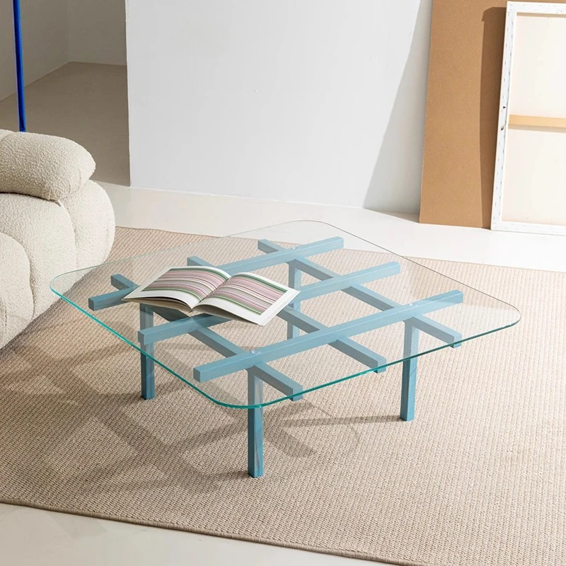 

​ ​ Итальянские минималистичные роскошные журнальные столики, черные ножки из массива дерева, закаленное стекло, современная гостиная, эстетическая мебель для кафе FYCT ​