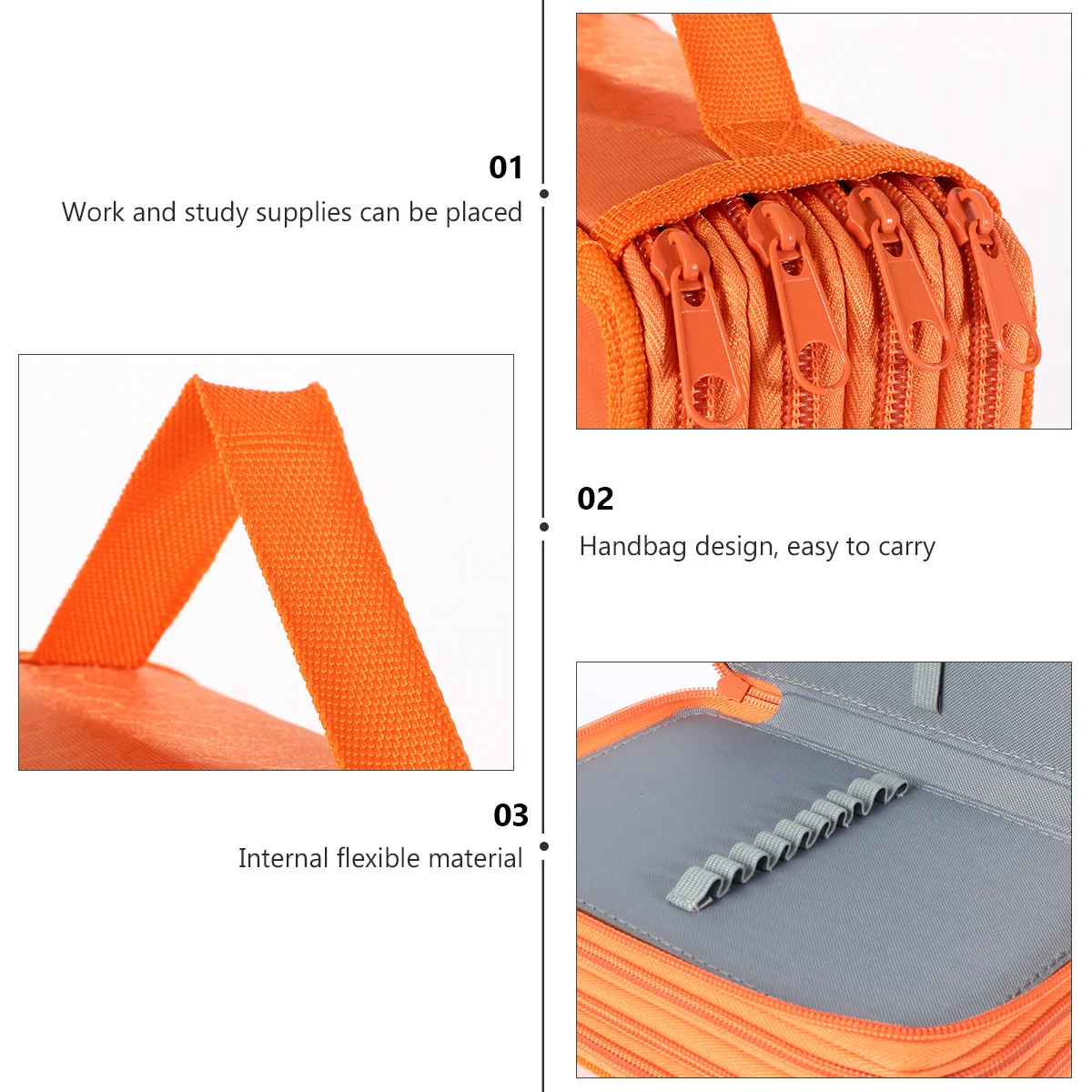 

1Pcs 72 Slot Pen Case Large Capacity Pencil Holder 4-Tier Stationery Organizer Portable Pencil Bag for Artists Students