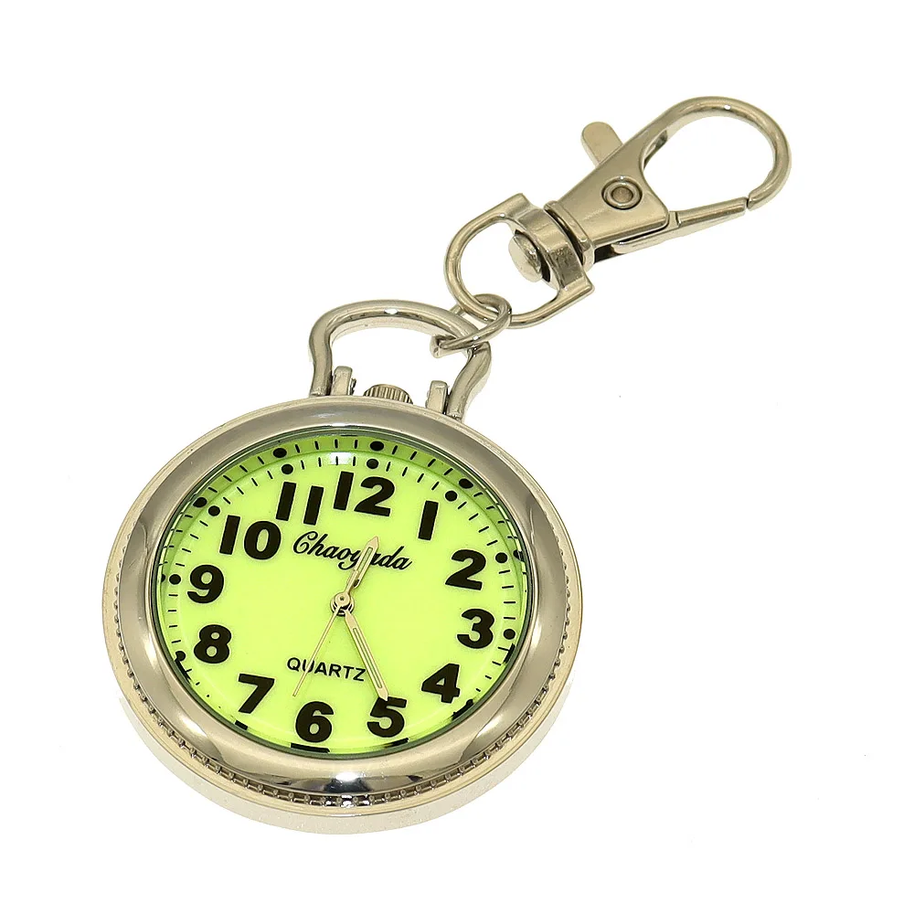 Big Number Luminous‌ Dial Pocket Watch With Roman Label Necklace Pendant Quartz Clock Gift Men and Women