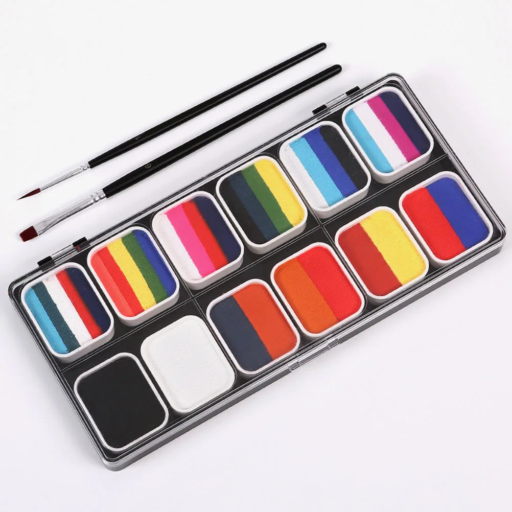 

1 set 1 Set Face Painting Kit Colorful Body Paint For Kids Adults Water Activated Palette For Halloween Birthday Party Cosplay
