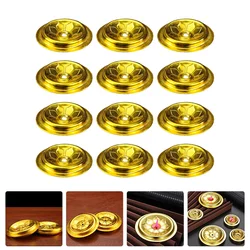 12pcs Floating Aluminum Wick Holder Oil Lamp Accessory Disc Float Stand For Lamp Altar Ghee Burner Worship Home Decor
