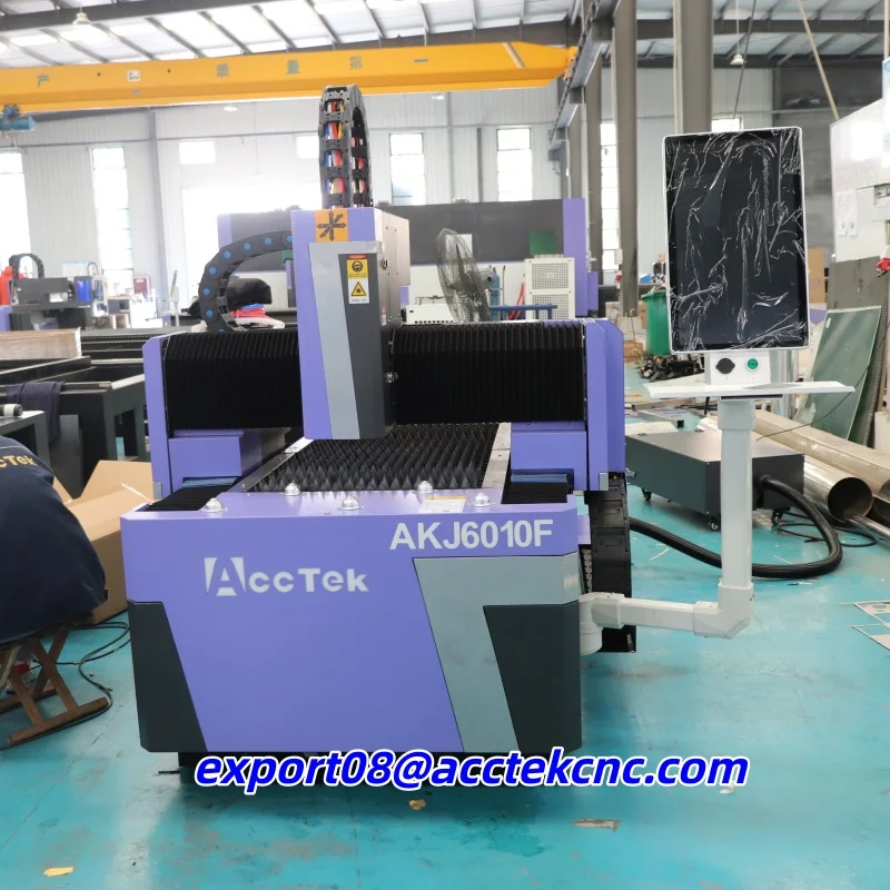 

ACCTEK Small Size Fiber Laser Cutting Machines AKJ6010F Automatic For Industrial Steel Metal Cutting Automotive Manufacturing