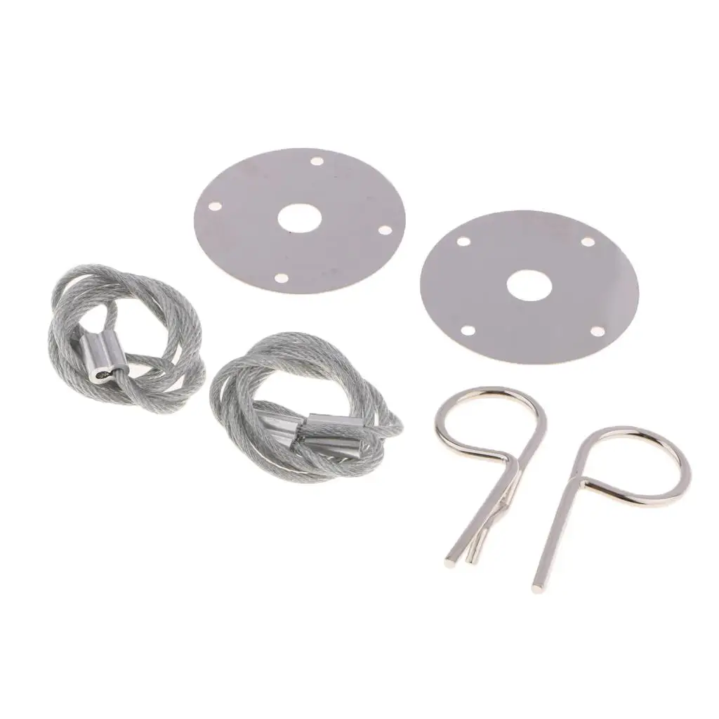 Car Plus Flush Hood Latch Pin Kit Iron Fastener for Engine Bonnet Locking Universal Auto Exterior Accessory