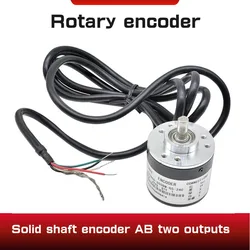 38S6G5-B-G24N Rotary Incremental Encoder AB 2 Phase connection 50/100/200/360P/R 5-24V Solid Shaft DC Open collector output NPN