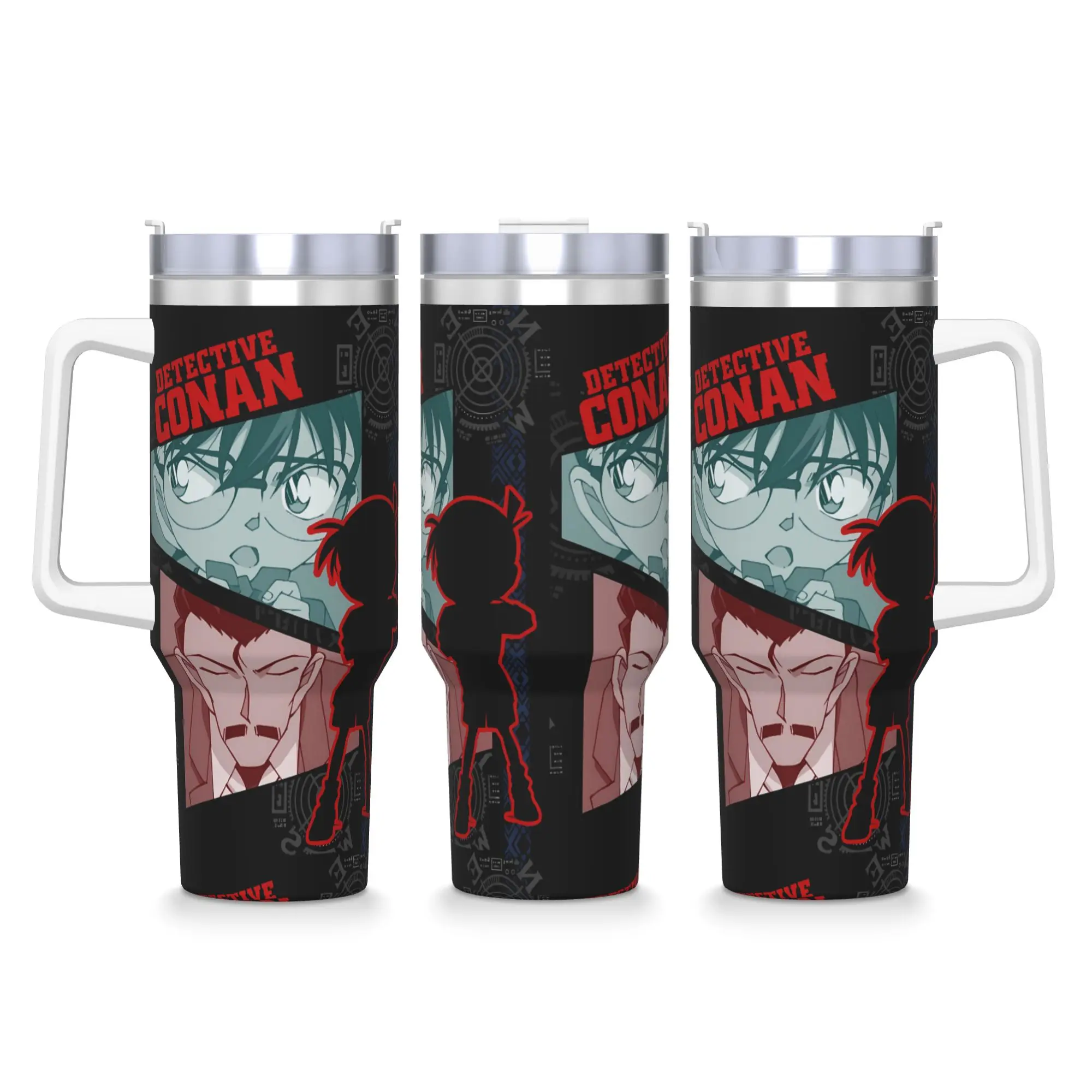 Conan Edogawa  Tumbler  Cold Drink Water Bottle Keep Heat Stainless Steel Thermal Cups Graphic Camping Mugs Cup