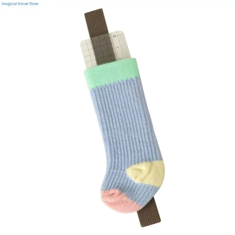 N2UB Adorable Tiny Sock Pencil Organisert Bag With Adjustable Elastic Band Notebook Pen Sleeve For Book Journal Planner