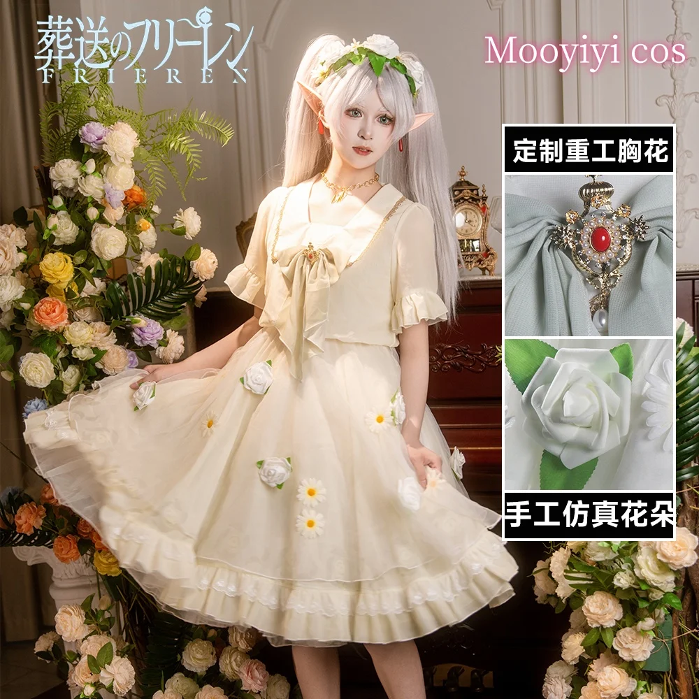 

Frieren Cosplay costume Halloween Christmas Role Playing Party Comic Women size S-XL in stock Beyond End Lolita Dress Metal prop