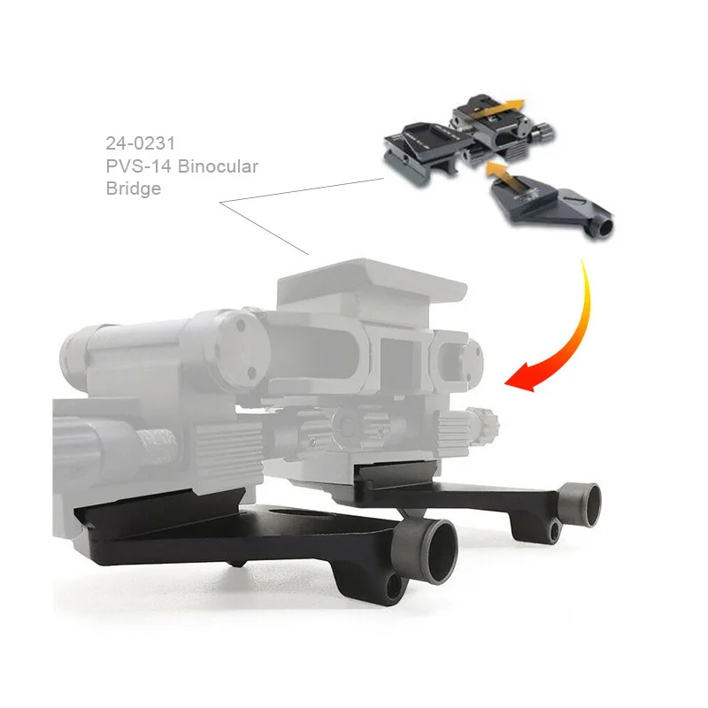 Outdoor Tactical Hunting Helmet L4 G24 Mount Bracket Bridge Arm Assembly Metal PVS-14 Dovetail Bracket