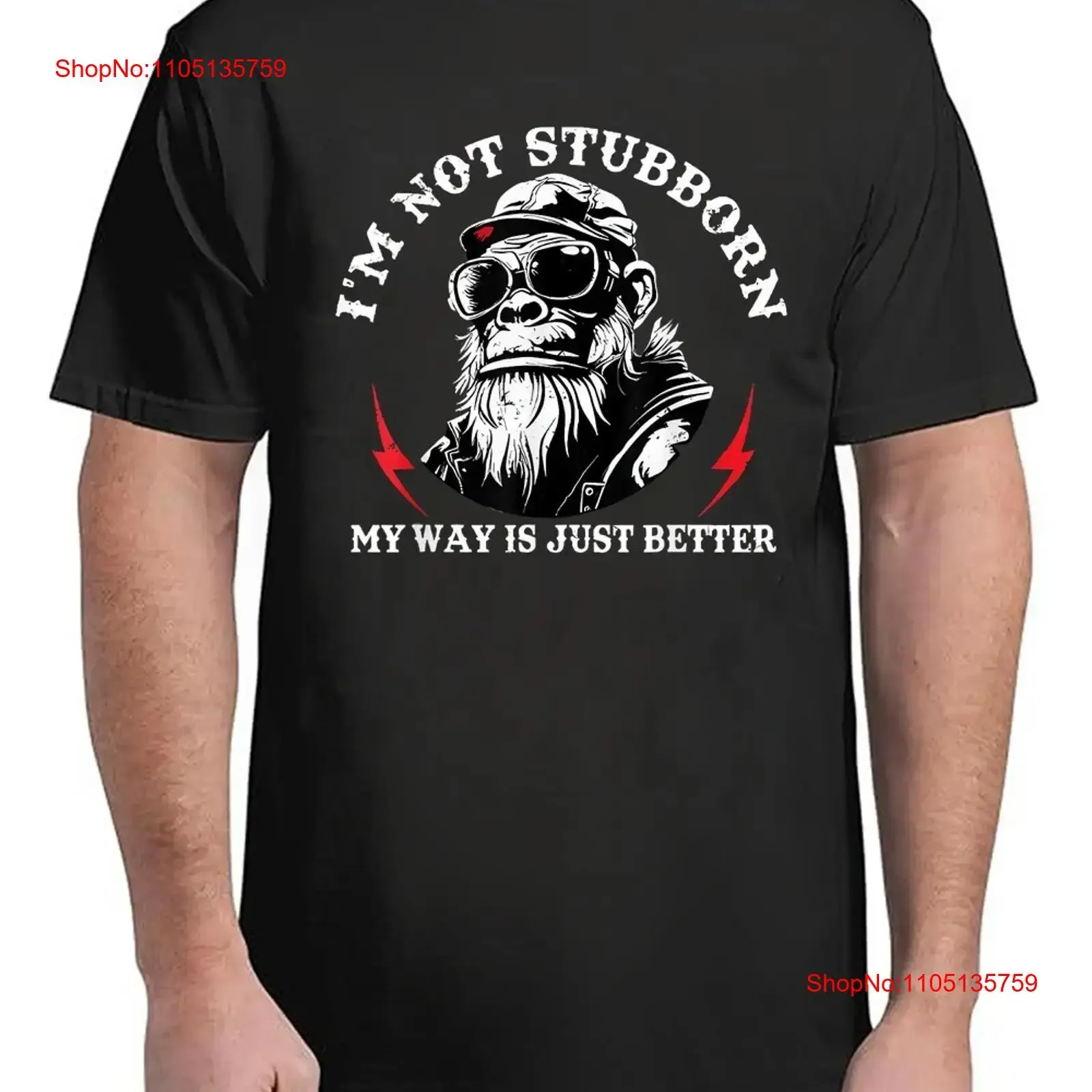 Je ne suis pas tenace mon chemin est juste meilleur singe t-shirt coupe décontractée ambiance S 4XL vintage haut délavé pour un usage quotidien décontracté