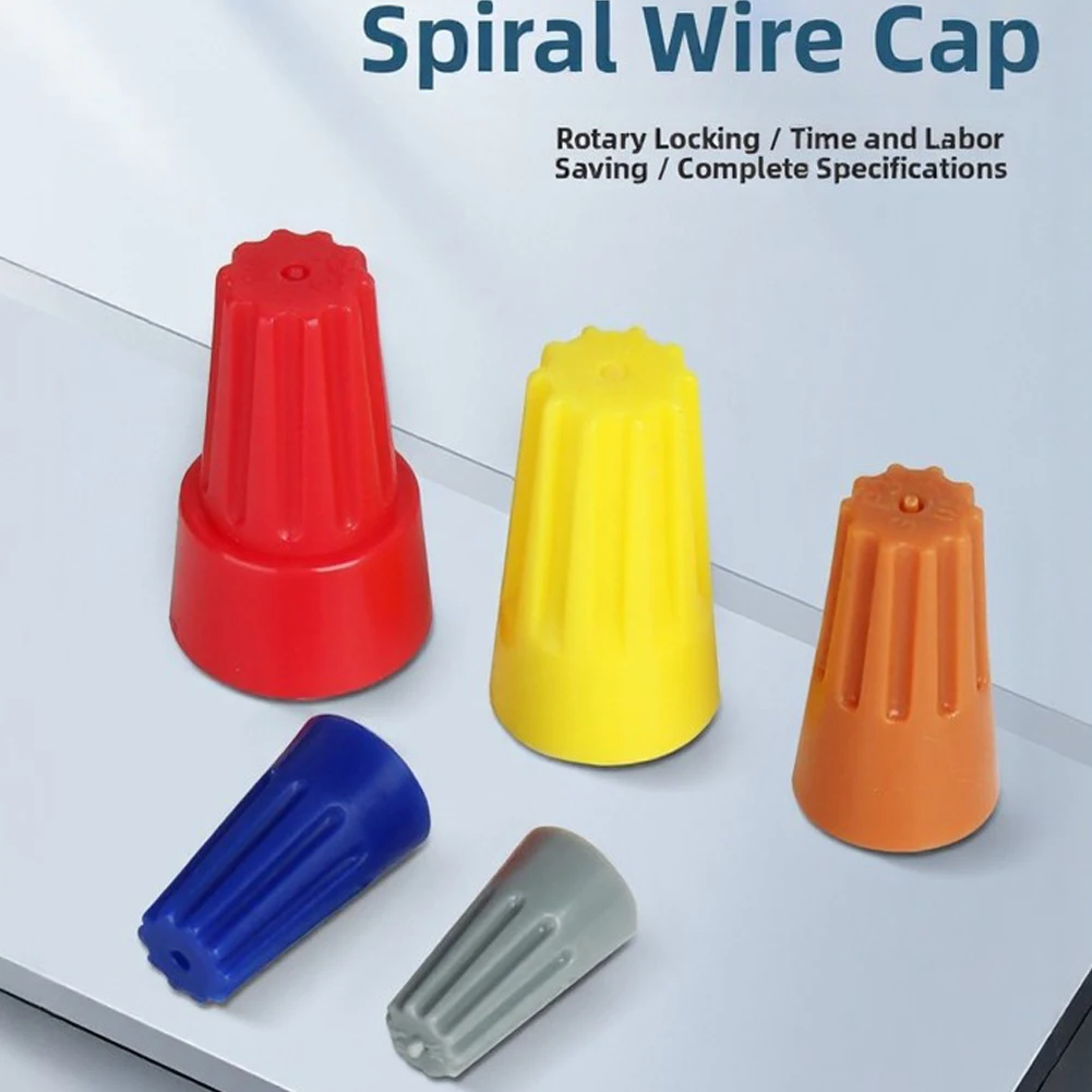 For Electrical Spiral Wire Connectors 150 pcs 5 Sizes Color Coded for 10 AWG 12 AWG 14 AWG 16 AWG 18 AWG 20 AWG 22 AWG