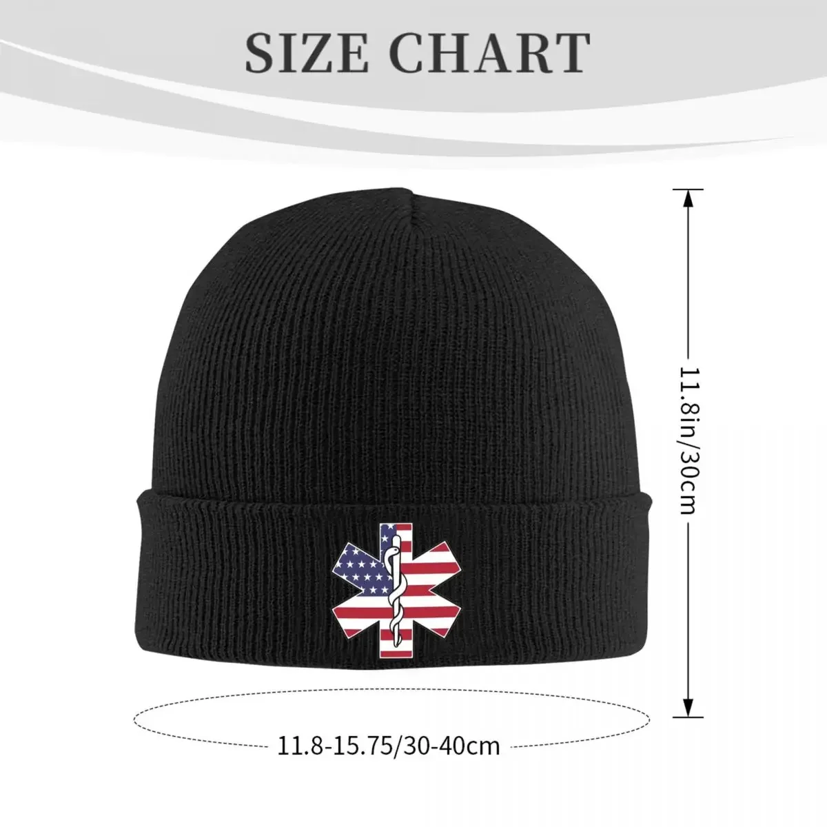 EMS paramédico estrella de la vida bandera americana sombrero tejido para mujeres hombres gorros Otoño Invierno sombreros Hip Hop Cap