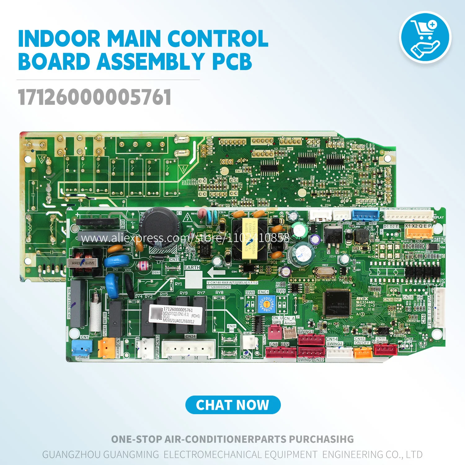 

Внутренняя основная плата управления в сборе, печатная плата 17126000005761 для Midea VRF Unit MDV MDVD71Q1/DN1-E-1, детали кондиционера, новые инструменты