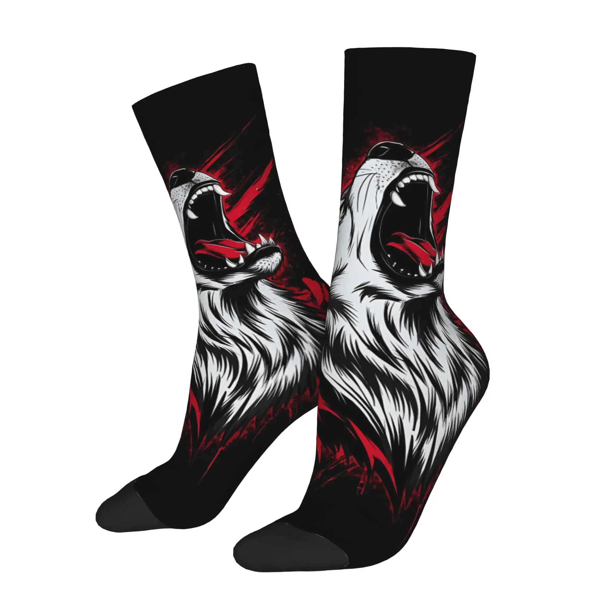

Running Socks Vintage the wolf pattern Desgin Crazy Men's Socks Unisex Street Style Pattern Printed Sock