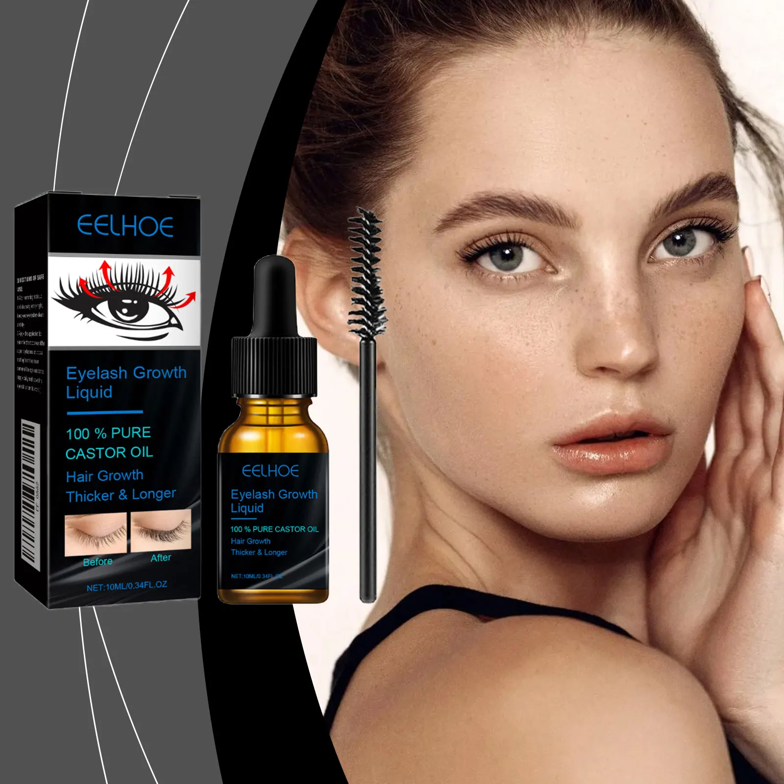 まつげ美容液 まつげをより太くする まつげの成長促進剤 まつげを滑らかにし、栄養を与える まつげの強化 ひまし油配合 まつげを長くする美容液